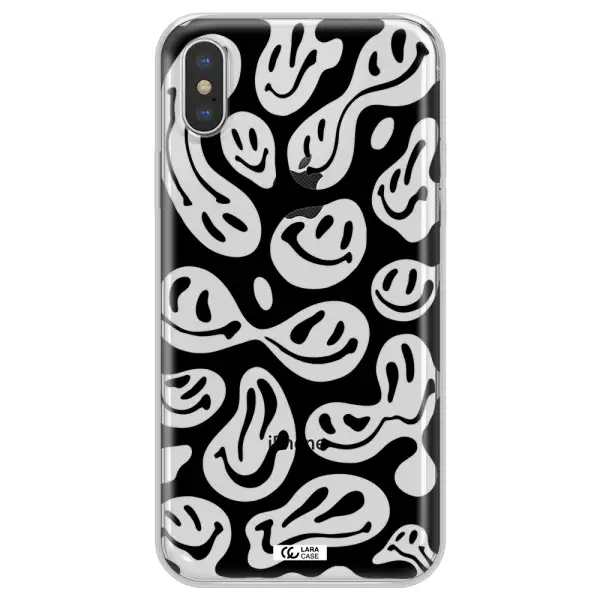 Smiley Faces Apple iPhone XS max Clear TPU Case