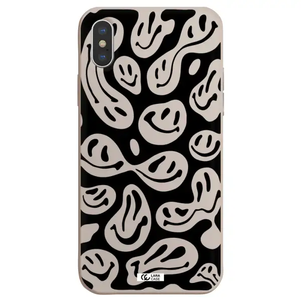Smiley Faces Apple iPhone XS max Silicone Stone Case