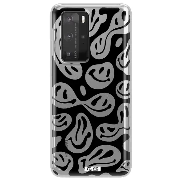 Smiley Faces Huawei P40 Pro Clear TPU Case