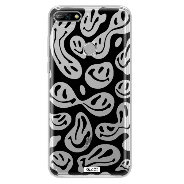 Smiley Faces Huawei Y7 2018 Clear TPU Case