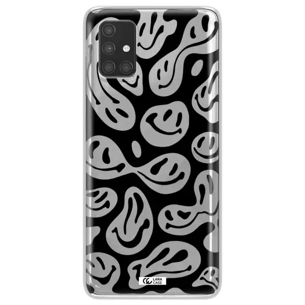 Smiley Faces Samsung A71 Clear TPU Case