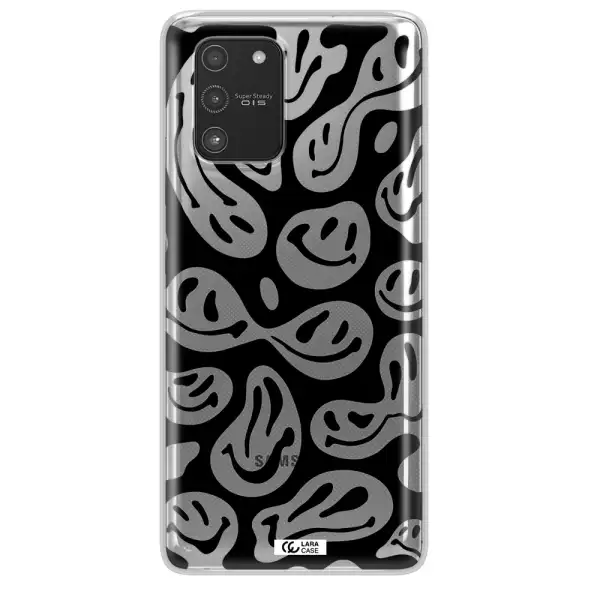 Smiley Faces Samsung A91 Clear TPU Case