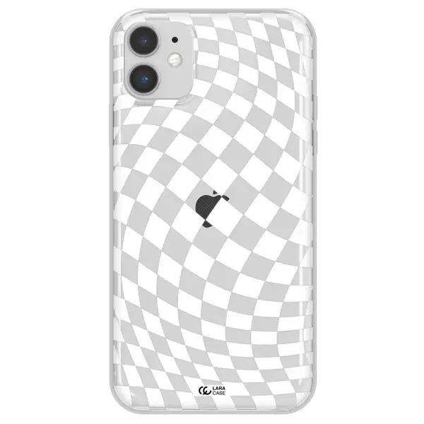 Wavy Checkered Apple iPhone 11 Clear TPU Case