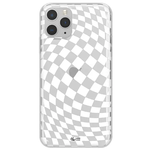 Wavy Checkered Apple iPhone 11 pro max Clear TPU Case
