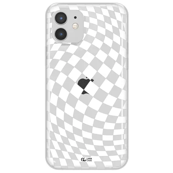 Wavy Checkered Apple iPhone 12 mini Clear TPU Case