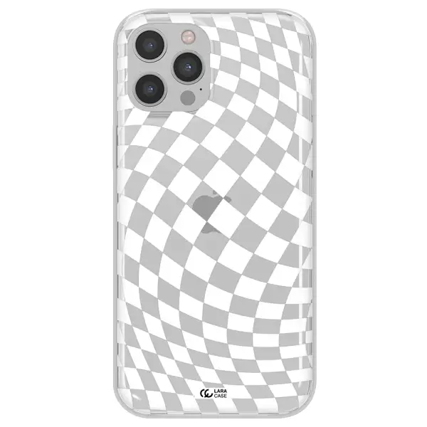 Wavy Checkered Apple iPhone 12 pro Clear TPU Case