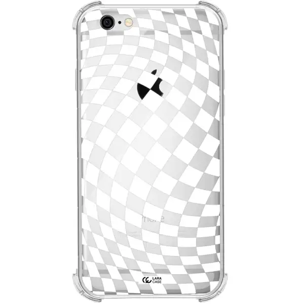 Wavy Checkered Apple iPhone 6 Clear PC Case