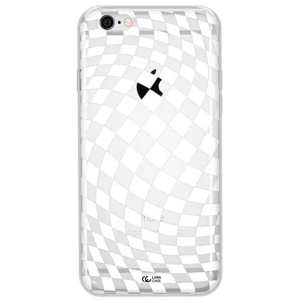 Wavy Checkered Apple iPhone 6 Clear TPU Case