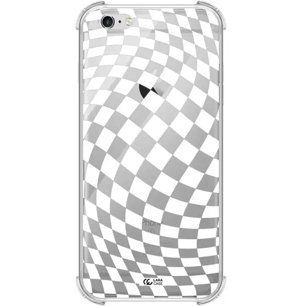 Wavy Checkered Apple iPhone 6 s plus Clear PC Case
