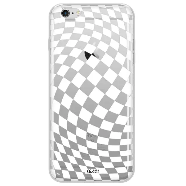 Wavy Checkered Apple iPhone 6 s plus Clear TPU Case