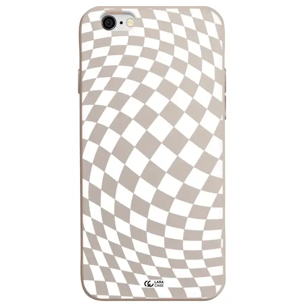 Wavy Checkered Apple iPhone 6 Silicone Stone Case