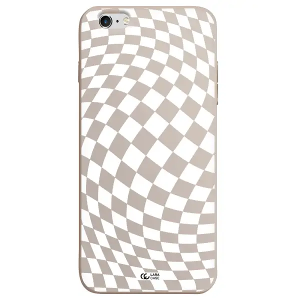 Wavy Checkered Apple iPhone 6S Silicone Stone Case