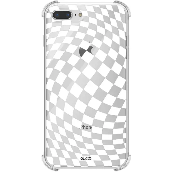 Wavy Checkered Apple iPhone 7 plus Clear PC Case