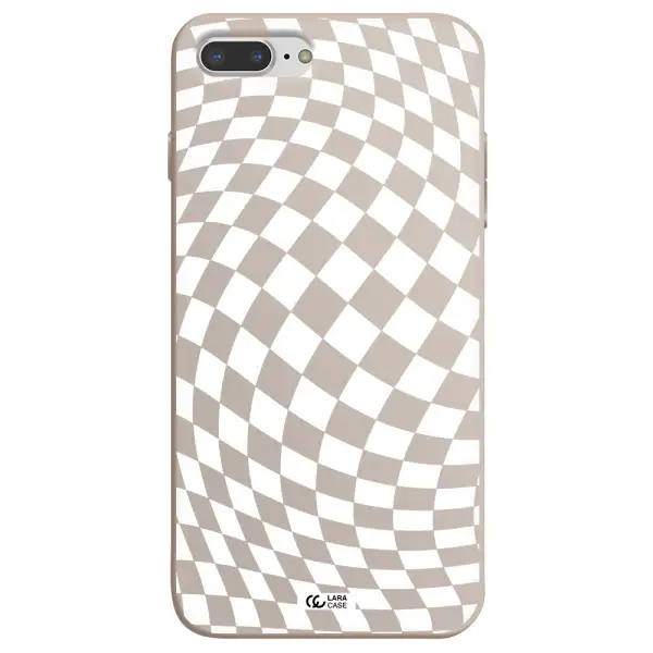 Wavy Checkered Apple iPhone 7 plus Silicone Stone Case