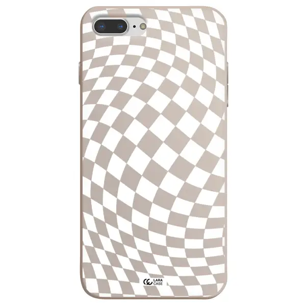 Wavy Checkered Apple iPhone 8 plus Silicone Stone Case