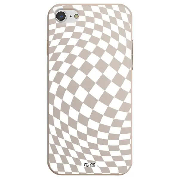 Wavy Checkered Apple iPhone 8 Silicone Stone Case