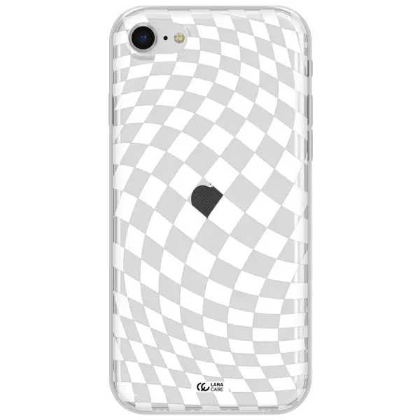 Wavy Checkered Apple Iphone Se 2020 Clear Tpu Case