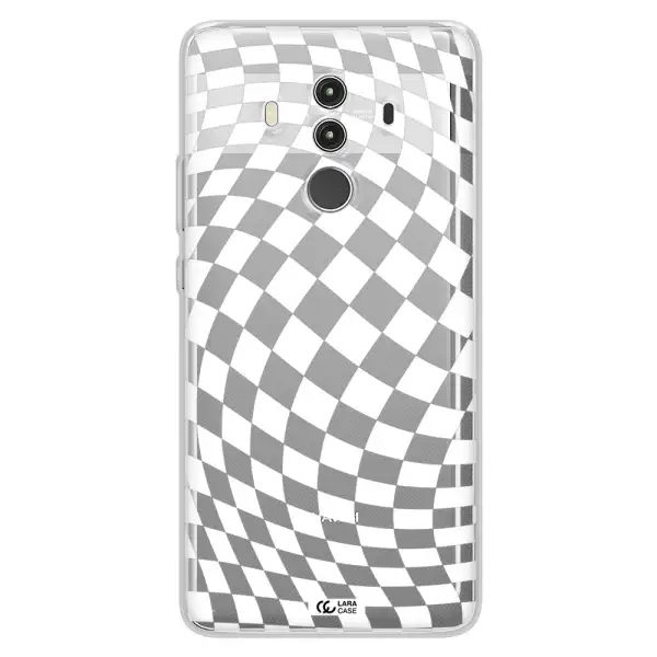 Wavy Checkered Huawei Mate 10 Clear TPU Case