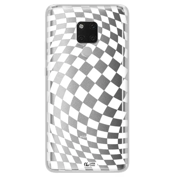 Wavy Checkered Huawei Mate 20X Clear TPU Case