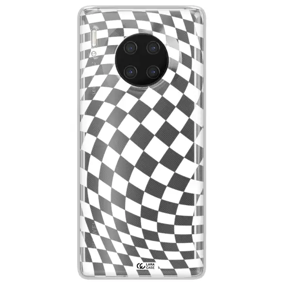 Wavy Checkered Huawei Mate 30 Pro Clear TPU Case