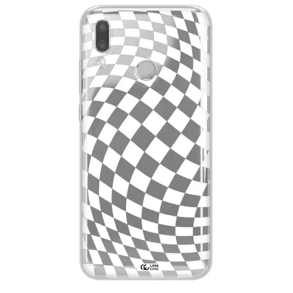 Wavy Checkered Huawei P Smart 2019 Clear TPU Case