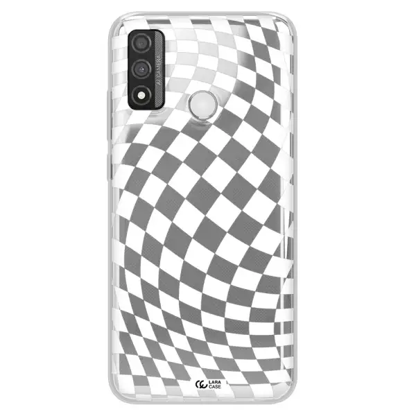 Wavy Checkered Huawei P Smart 2020 Clear TPU Case