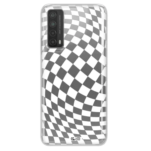 Wavy Checkered Huawei P Smart 2021 Clear TPU Case