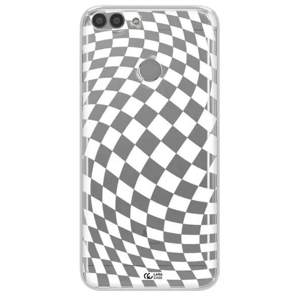 Wavy Checkered Huawei P Smart Clear TPU Case