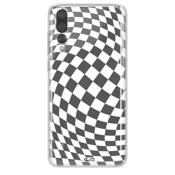 Wavy Checkered Huawei P20 Pro Clear TPU Case