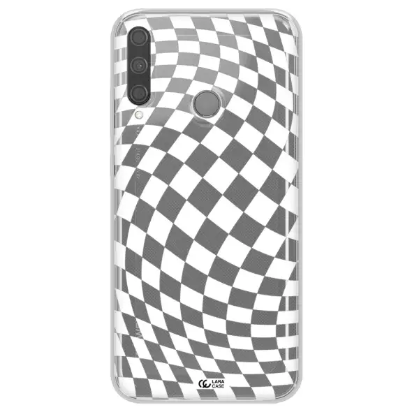 Wavy Checkered Huawei P40 Lite E Clear TPU Case