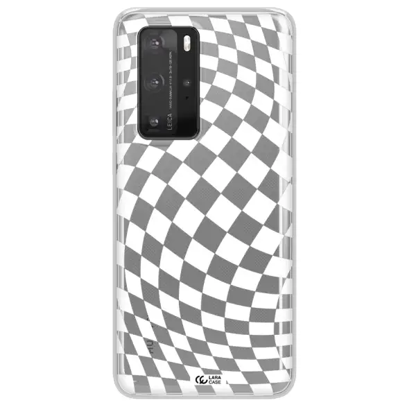 Wavy Checkered Huawei P40 Pro Clear TPU Case