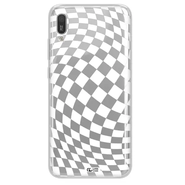 Wavy Checkered Huawei Y6 Pro 2019 Clear TPU Case