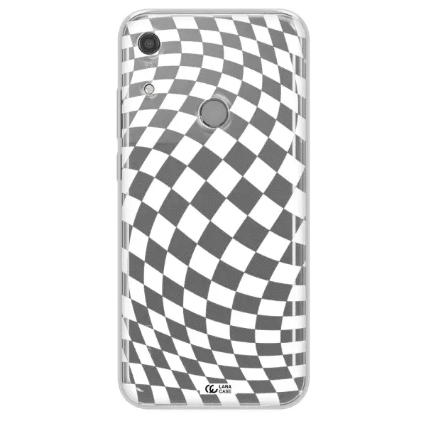 Wavy Checkered Huawei Y6S Clear TPU Case