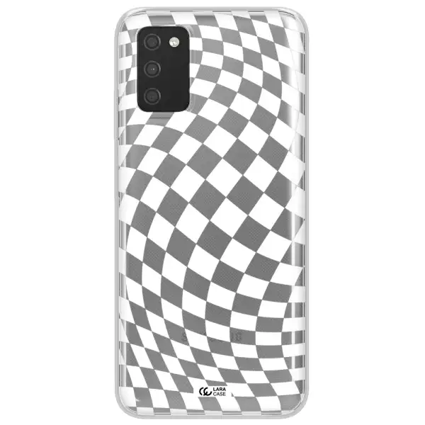 Wavy Checkered Samsung A03S Clear TPU Case
