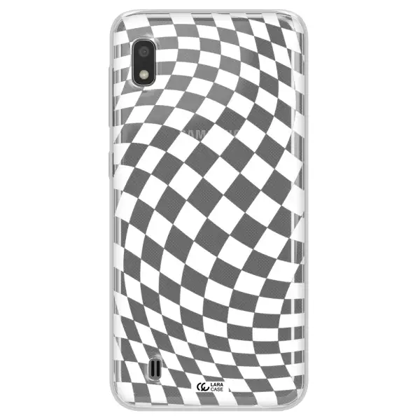Wavy Checkered Samsung A10 Clear TPU Case