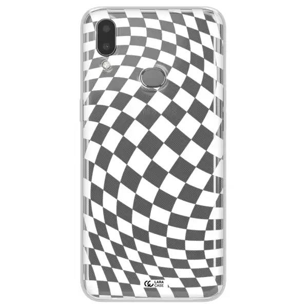 Wavy Checkered Samsung A10S Clear TPU Case