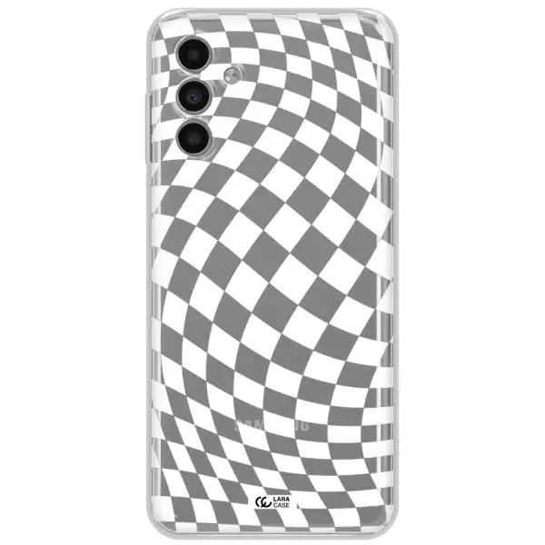 Wavy Checkered Samsung A13 5G Clear Tpu Case
