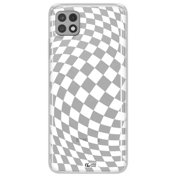 Wavy Checkered Samsung A22 5g Clear TPU Case
