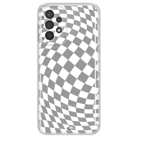 Wavy Checkered Samsung A23 5G Clear Tpu Case