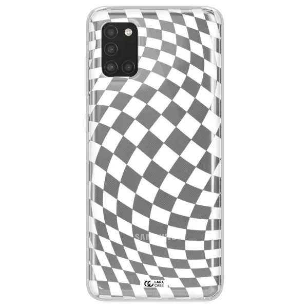 Wavy Checkered Samsung A31 Clear TPU Case