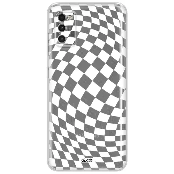 Wavy Checkered Samsung A41 Clear Tpu Case