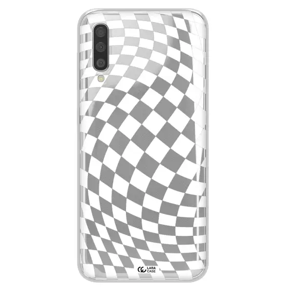 Wavy Checkered Samsung A50 Clear TPU Case