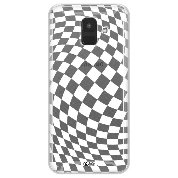 Wavy Checkered Samsung A6 Clear TPU Case