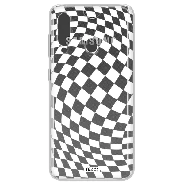 Wavy Checkered Samsung A60 Clear TPU Case