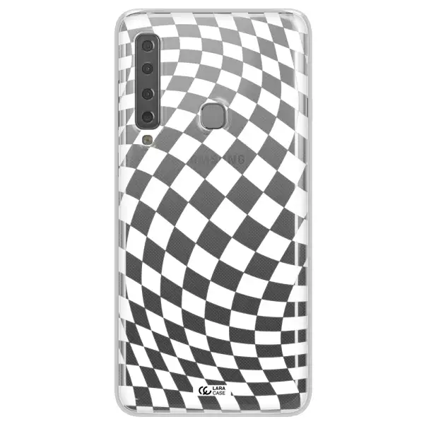 Wavy Checkered Samsung A9 2018 Clear TPU Case