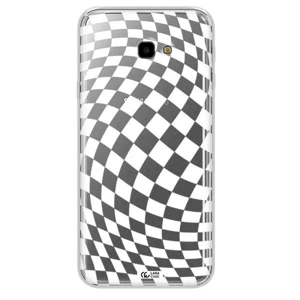 Wavy Checkered Samsung J4 Plus Clear TPU Case