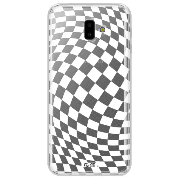 Wavy Checkered Samsung J6 Plus Clear TPU Case