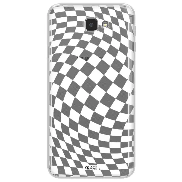 Wavy Checkered Samsung J7 Prim Clear TPU Case