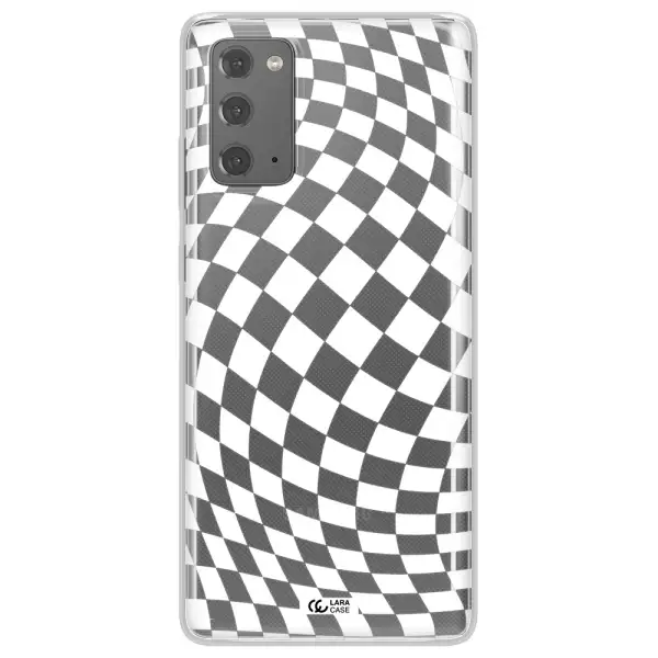 Wavy Checkered Samsung Note 20 Clear TPU Case