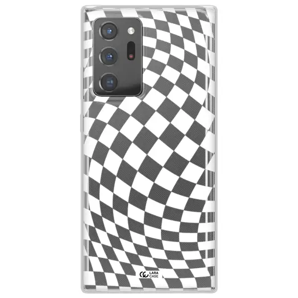 Wavy Checkered Samsung Note 20 Ultra Clear TPU Case